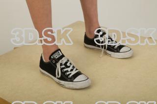 Foot Black White shoes of Jean 0008